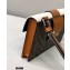 Fendi Brown Fabric Baguette Pouch Bag White/Brown 2021
