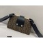 Fendi Brown Fabric Baguette Pouch Bag Beige/Black 2021