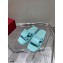 Roger Vivier Slide Covered Buckle Mules in Patent Leather Light Blue 2021