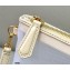 Fendi Micro-Mesh Large Flat Pouch Clutch Bag White 2021