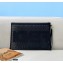 Fendi Micro-Mesh Large Flat Pouch Clutch Bag Black 2021