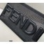 Fendi Micro-Mesh Large Flat Pouch Clutch Bag Black 2021