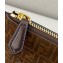 Fendi Leather Medium Flat Pouch Clutch Bag FF Brown 2021