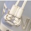 Fendi Leather and Mesh Mon Tresor Mini Bucket Bag White 2021