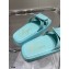 Roger Vivier Slide Covered Buckle Mules in Patent Leather Light Blue 2021