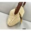 Fendi Woven Straw Small Croissant Hobo Bag 2021