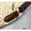 Fendi Woven Straw Small Croissant Hobo Bag 2021