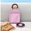 Fendi Leather Mini Sunshine Shopper Bag Pink 2021