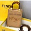 Fendi Leather Mini Sunshine Shopper Bag Beige 2021