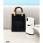 Fendi Leather Mini Sunshine Shopper Bag Black 2021