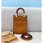 Fendi Leather Mini Sunshine Shopper Bag Brown 2021
