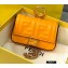 Fendi Nappa Leather NANO Baguette Bag Charm Orange 2021