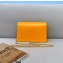 Fendi ROMA Leather Wallet On Chain Mini Bag Orange 2021