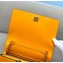 Fendi ROMA Leather Wallet On Chain Mini Bag Orange 2021