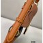 Fendi Leather Small Croissant Hobo Bag Brown 2021