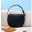 Fendi Leather Small Croissant Hobo Bag Black 2021