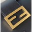 Fendi Leather Small Croissant Hobo Bag Black 2021