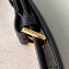 Fendi Leather Small Croissant Hobo Bag Black 2021