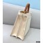 Fendi Iconic Peekaboo ISEEU Medium Bag White Canvas With Embroidery 2021