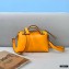 Fendi Heat-stamped FENDI ROMA By The Way Mini Boston Bag Orange 2021