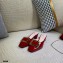 Roger Vivier Heel 4.5cm Belle Metal Buckle Mules in Leather Patent Burgundy 2021