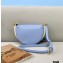 Fendi Leather Moonlight Shoulder Bag Sky Blue 2021