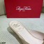Roger Vivier Heel 2cm Belle Metal Buckle Mules in Leather Patent Nude 2021