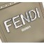 Fendi Leather Mini Sunshine Shopper Bag Gray 2021