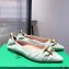 Bottega Veneta THE MADAME Horsebit Ballet Flats Suede Pale Green 2021
