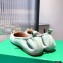 Bottega Veneta THE MADAME Horsebit Ballet Flats Suede Pale Green 2021