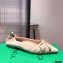 Bottega Veneta THE MADAME Bow Ballet Flats Suede Nude Pink 2021