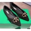 Bottega Veneta THE MADAME Horsebit Ballet Flats Intrecciato Suede Black 2021