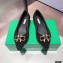 Bottega Veneta THE MADAME Horsebit Ballet Flats Intrecciato Suede Black 2021
