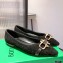 Bottega Veneta THE MADAME Horsebit Ballet Flats Intrecciato Suede Black 2021