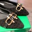 Bottega Veneta THE MADAME Horsebit Ballet Flats Intrecciato Suede Black 2021