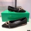 Bottega Veneta THE MADAME Horsebit Ballet Flats Intrecciato Suede Black 2021