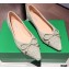 Bottega Veneta THE MADAME Bow Ballet Flats Intrecciato Suede Pale Green 2021