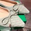 Bottega Veneta THE MADAME Bow Ballet Flats Intrecciato Suede Pale Green 2021