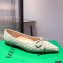 Bottega Veneta THE MADAME Bow Ballet Flats Intrecciato Suede Pale Green 2021