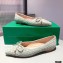 Bottega Veneta THE MADAME Bow Ballet Flats Intrecciato Suede Pale Green 2021