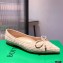 Bottega Veneta THE MADAME Bow Ballet Flats Intrecciato Suede Nude Pink 2021