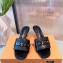Louis Vuitton Monogram Studs Heel Revival Mules Black 2021