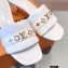 Louis Vuitton Monogram Studs Heel Revival Mules White 2021
