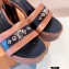 Louis Vuitton Monogram Studs Heel Podium Platform Sandals Brown 2021