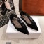 Dior Suede Calfskin Mesh Slingback Flats Black 2021