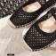 Dior Mesh Embroidery Caro Espadrilles Ballerina Flats Black 2021