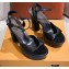 Louis Vuitton Heel Podium Platform Sandals Black 2021