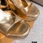 Louis Vuitton Heel Podium Platform Sandals Gold 2021