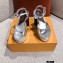 Louis Vuitton Heel Podium Platform Sandals Silver 2021