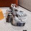 Louis Vuitton Heel Podium Platform Sandals Silver 2021